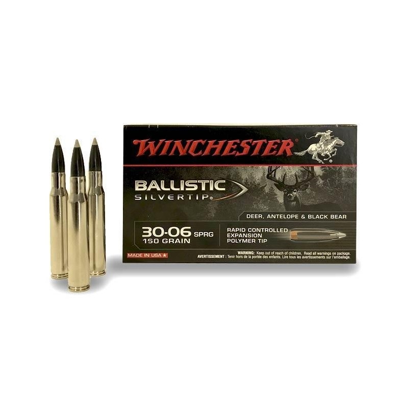 Cartouches WINCHESTER 30-06 SPRG Rapid Controlled Expansion Polymer TIP 150GR X20
