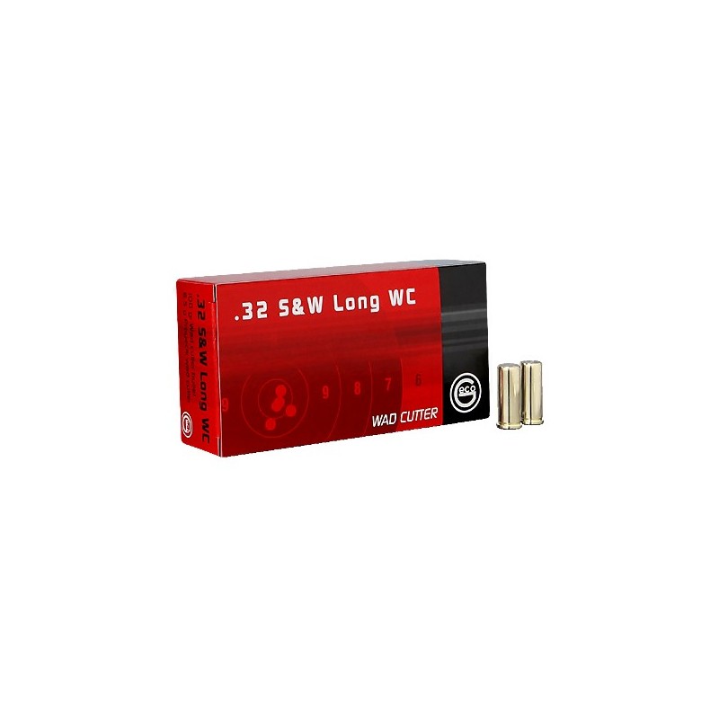 Cartouches GECO 32 SMITH & WESSON LONG WAD CUTTER 100grs WC - Boite de 50 unités
