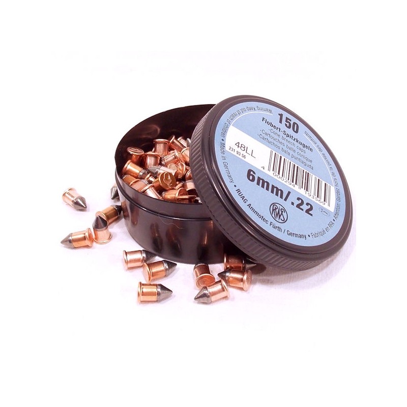 RWS .22 FLOBERT BALLES coniques par 150